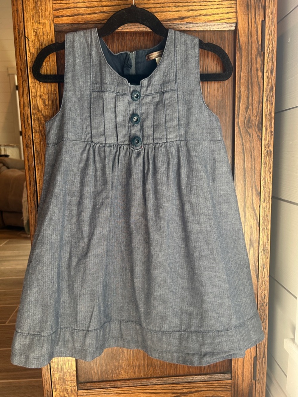 Matilda Jane you & me Denim Herringbone Dress Girls Size 6